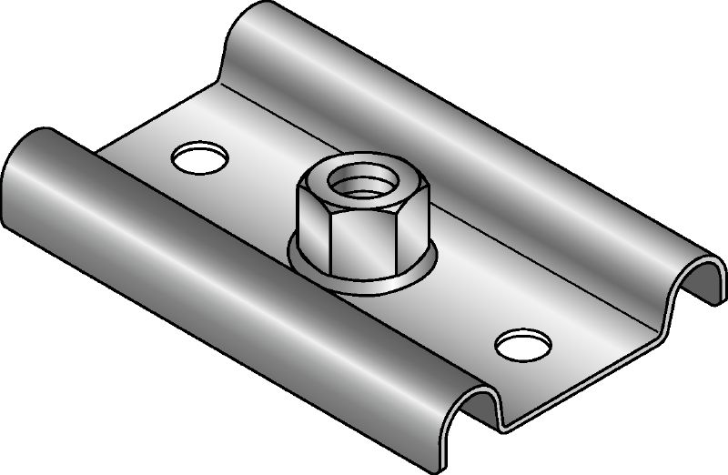 MFP-GP-F Fixed point base plate Premium hot-dip galvanised (HDG) baseplate for light-duty fixed point applications (metric)