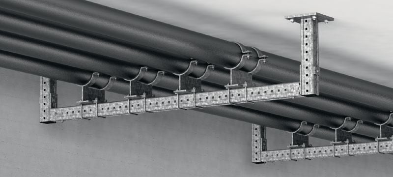 MIC-UH Standard hot-dip galvanised (HDG) connector for fastening MI girders to one another Applications 1
