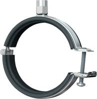MP-L-I Premium galvanised pipe clamp with quick closure for economical light-duty applications