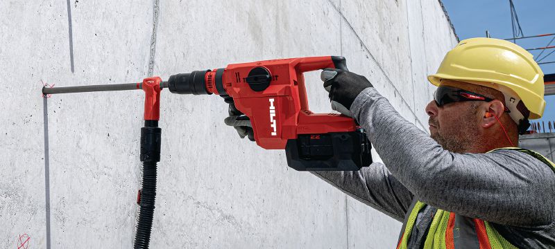 TE 50-22 Cordless Rotary Hammer Ultimate-class cordless rotary hammer drill with lighter weight, more power and less vibration for drilling and chiselling in concrete Applications 1