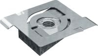 MT-FPT OC Threaded strut plate Fixation plate with threaded hole for attaching media to strut channels, for outdoor use with low pollution