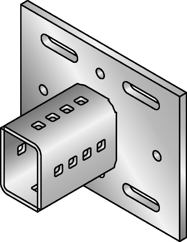 MIC-SH Baseplate (for MI-120) Hot-dip galvanised (HDG) baseplate for fastening MI-120 girders to steel for heavy-duty applications