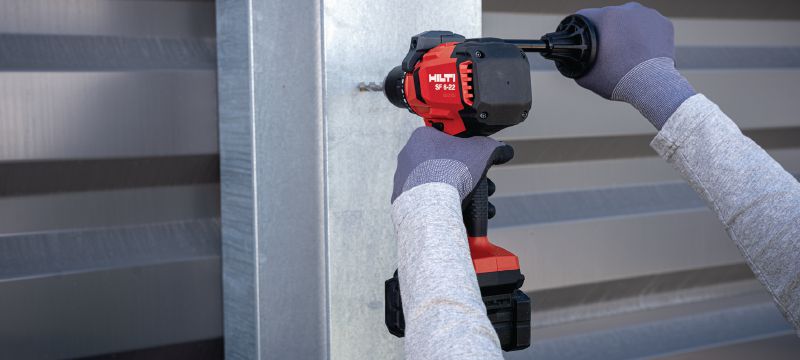 Nuron SF 6-22 Cordless drill driver Power-class drill driver with Active Torque Control and advanced ergonomics for universal drilling and driving on wood and metal (Nuron battery platform) Applications 1