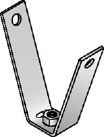 MF-TSH Galvanised decking hanger for fastening threaded rods to trapezoidal metal sheets