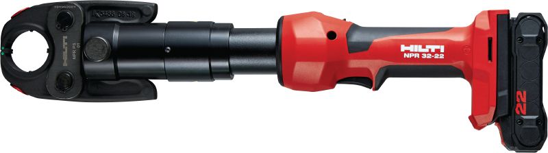 Nuron NPR 32-22 Pipe press tool Versatile and comfortable cordless inline press tool compatible with interchangeable 32 kN press jaws and rings (Nuron battery platform)