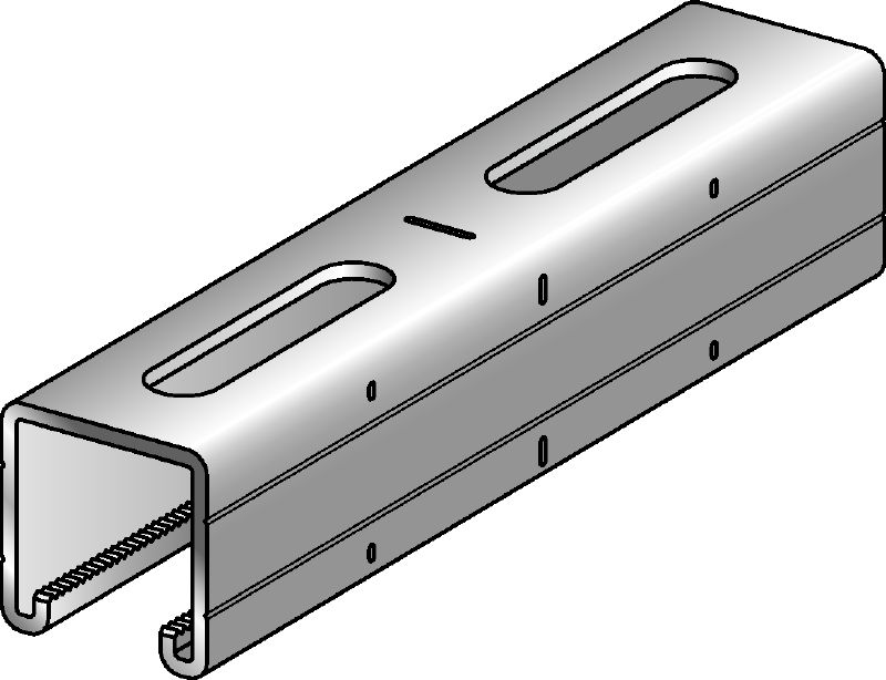 MQ-41/3 channel Galvanised 41 mm high and 3 mm thick MQ strut channel for medium-duty applications