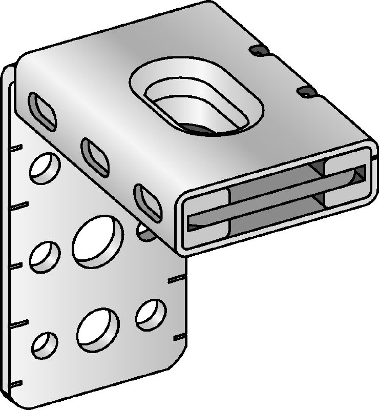 MVA-LC ventilation support Galvanised air duct bracket for fastening or hanging ventilation ducts