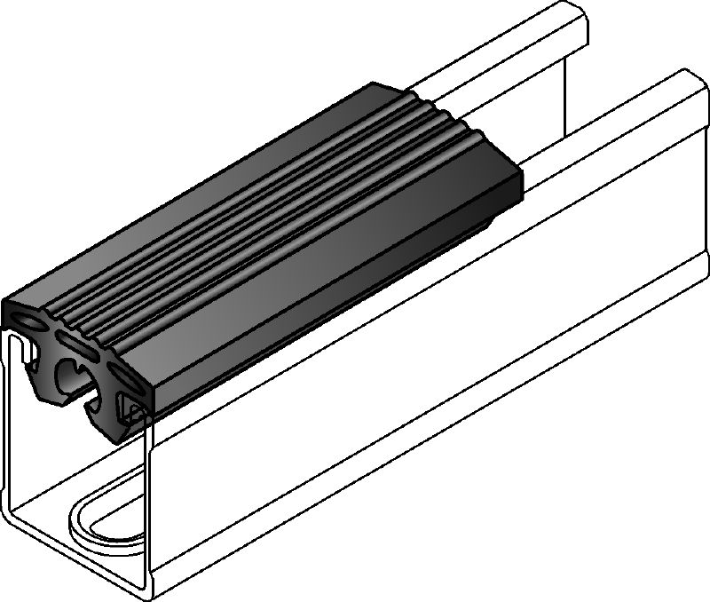 MQZ-RI Channel rubber inlays for sound insulation