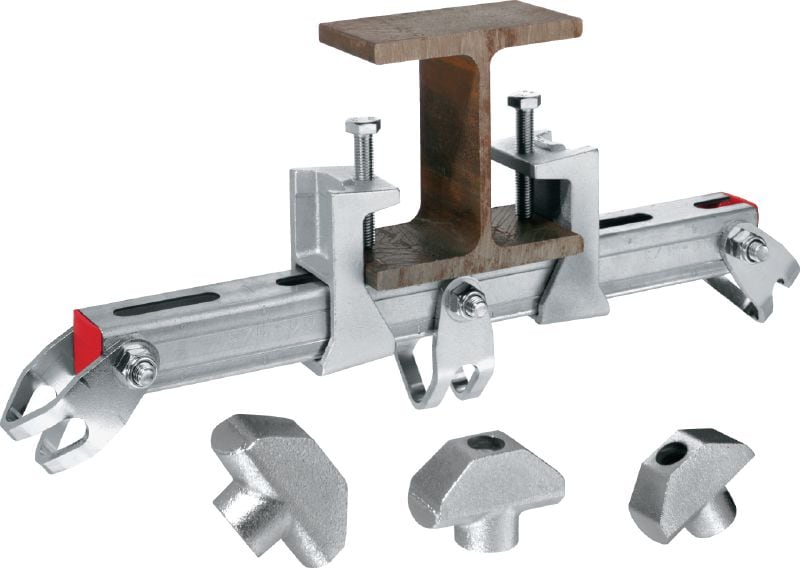 MQI-AT Steel beam connector Galvanised steel beam connector for fastening MQ strut channels directly to steel beams