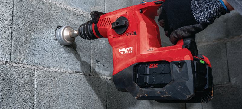 Nuron TE 30-22 Cordless rotary hammer Powerful cordless SDS Plus (TE-C) rotary hammer with Active Vibration Reduction and Active Torque Control for concrete drilling and chiseling (Nuron battery platform) Applications 1