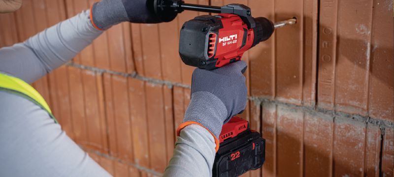 Nuron SF 6H-22 Cordless hammer drill driver Power-class hammer drill driver with Active Torque Control and advanced ergonomics for universal drilling and driving on wood, metal and masonry (Nuron battery platform) Applications 1