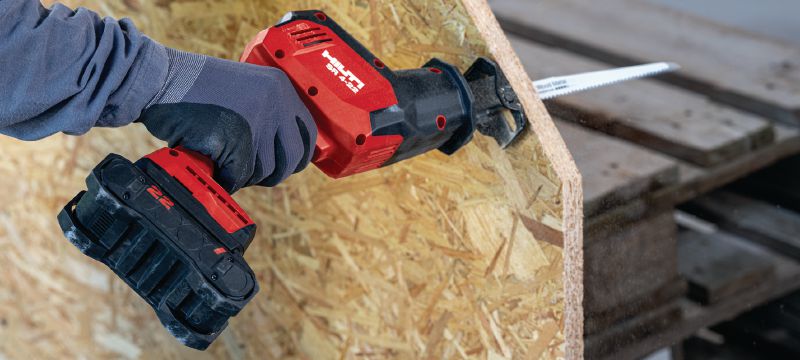 Nuron SR 4-22 One-handed reciprocating saw Compact and light cordless one-handed brushless reciprocating saw for everyday demolition and fast, precise cutting (Nuron battery platform) Applications 1