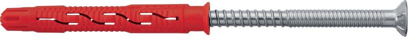 HRD-CR Plastic frame anchor Pre-assembled plastic anchor for concrete and masonry with highly corrosion-resistant screw (A4 stainless steel, countersunk head)