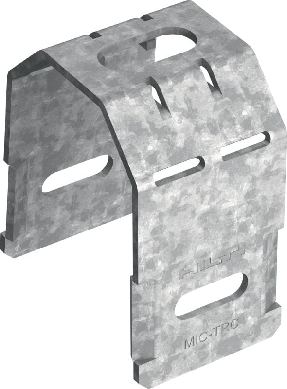 Flat washer DIN 125 M10 HDG Hot-dip galvanised (HDG) connector for fastening M12 (1/2) and M20 (3/4) threaded rods to MI girders
