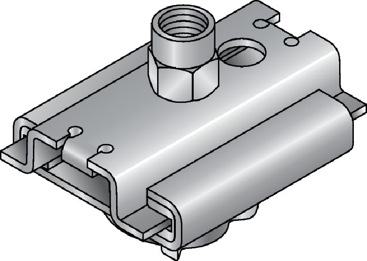 MSG-MQ 0.6 Premium galvanised slide connector for light-duty heating and refrigeration applications