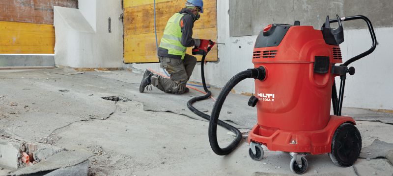 VC 60M-X High-suction construction vacuum Universal, powerful vacuum cleaner with the highest suction capacity for heavy dust applications - M class Applications 1